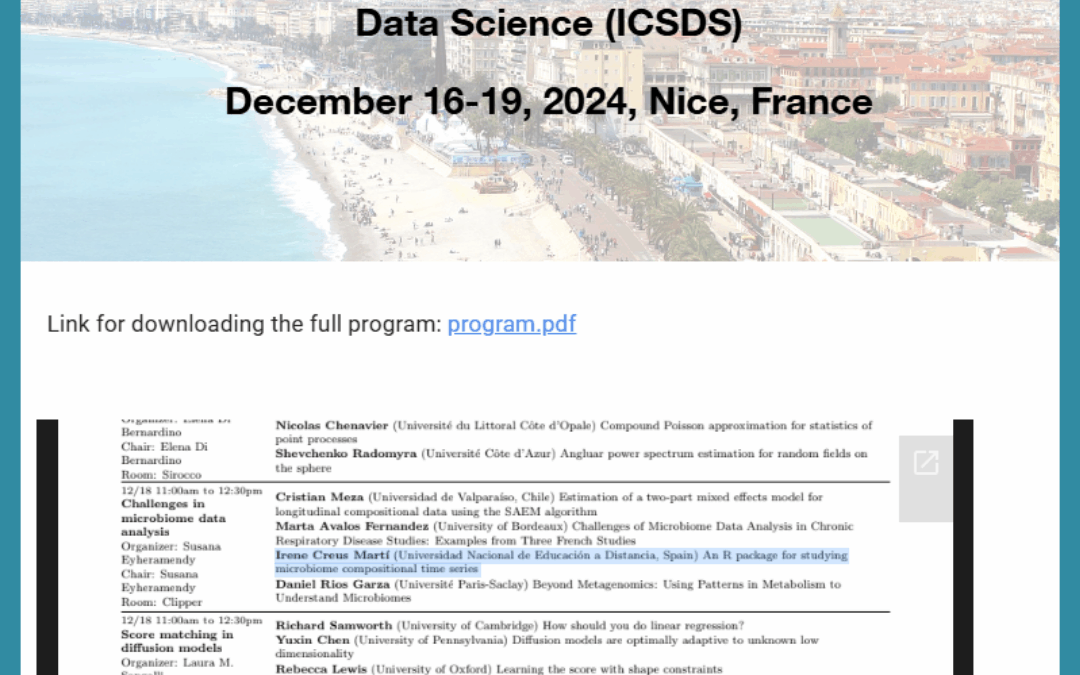 IMaLeVICS at ICSDS 2024: CoDaLoMic, an R Package for Analysing Microbiome Compositional Time Series